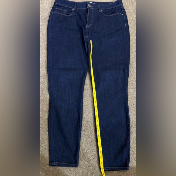 Loft Outlet Curvy Skinny Jeans Dark Wash Size 12 - Picture 12 of 13